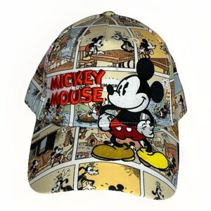 Disney Mickey Mouse Hat All Over‎ Print Embroidered Adjustable Slide